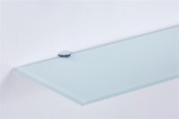 Glasregal 30-100 cm mit Wandhalterung - weiß